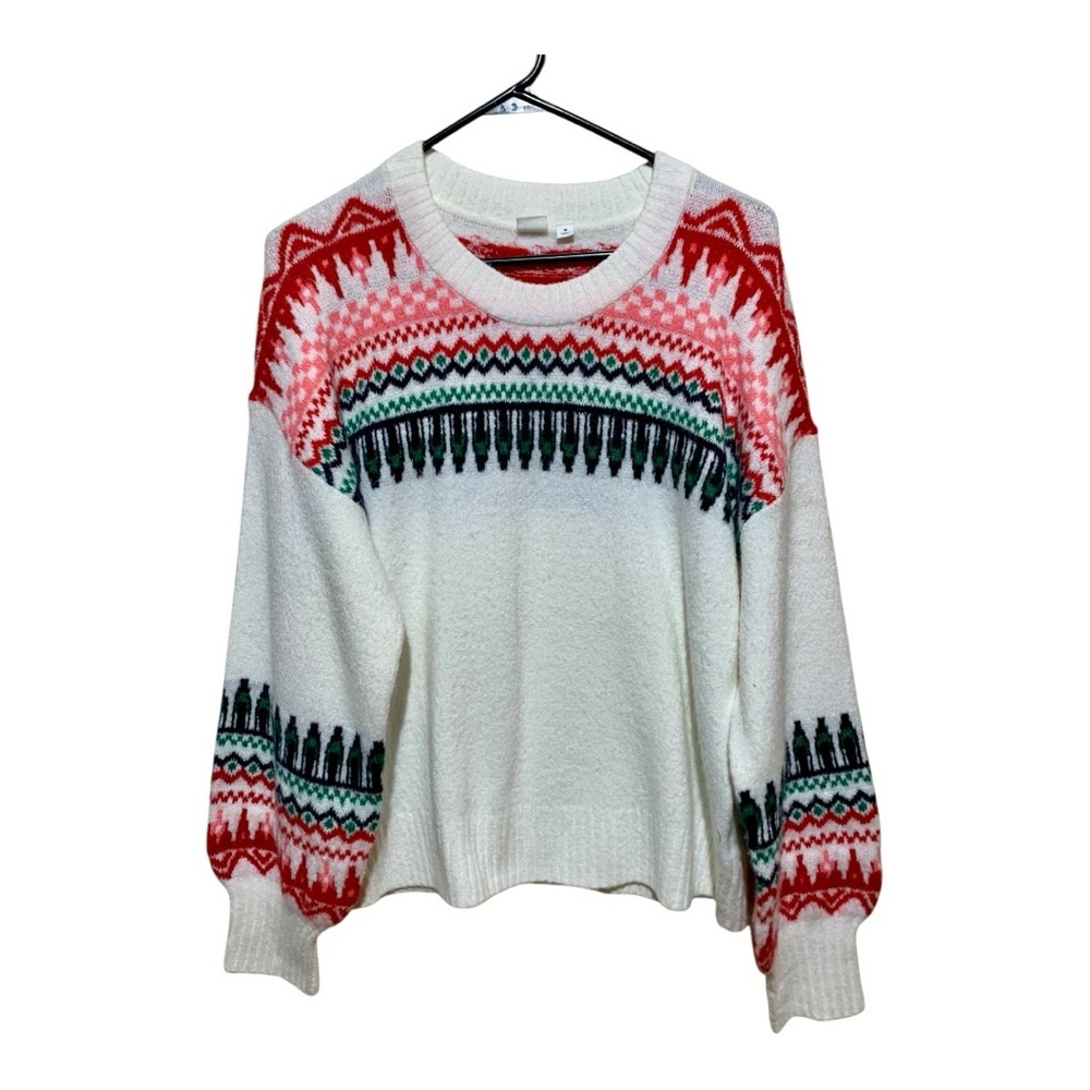 Women's Gap Retro Pattern Poly-Cotton Sweater Size Medium